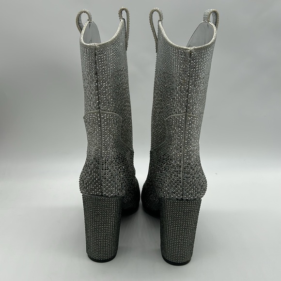 Daniel x Diamond Johnny Guitar Glitter Cowboy Boots Sz 6.5 NWT Box & Dust Bag - Picture 4 of 11